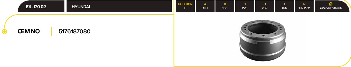 FREN KAMPANASI HYUNDAI OTOBÜS ÖN